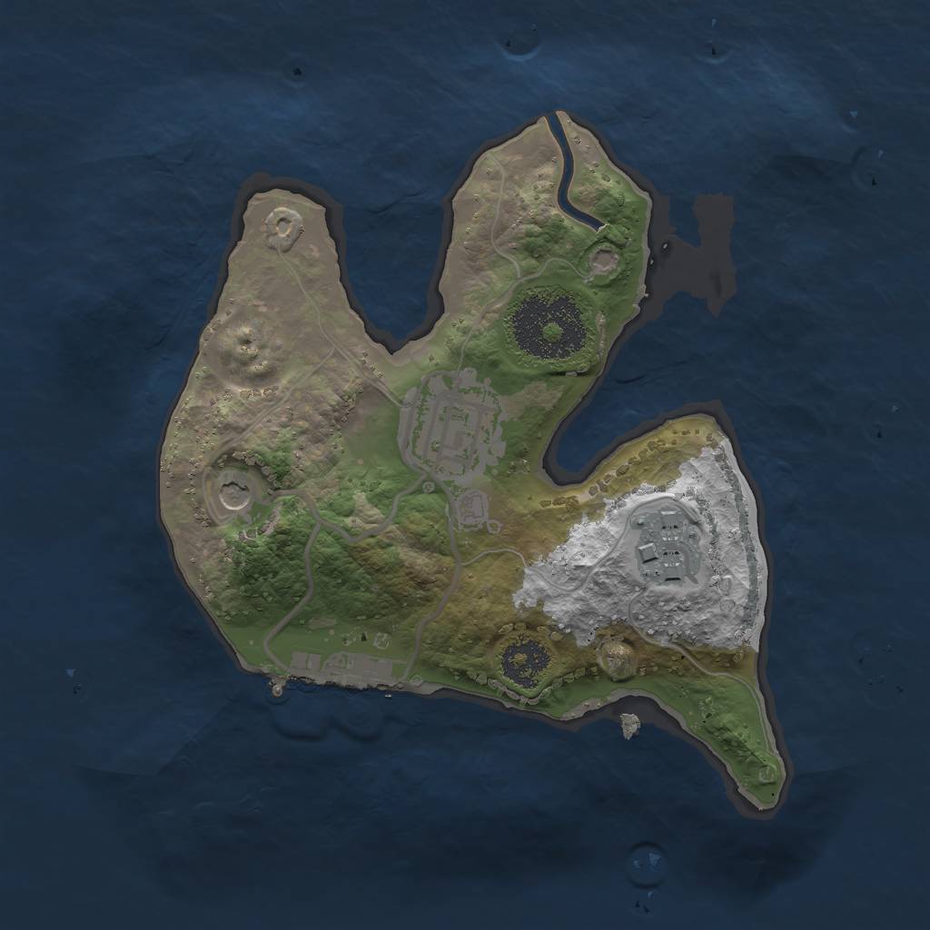 Rust Map: Procedural Map, Size: 2000, Seed: 532249, 6 Monuments