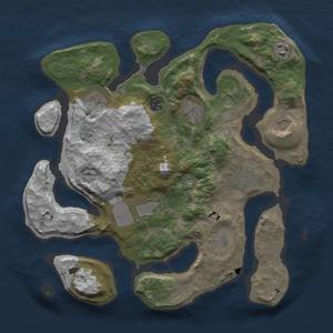 Thumbnail Rust Map: Barren, Size: 3500, Seed: 99982, 12 Monuments