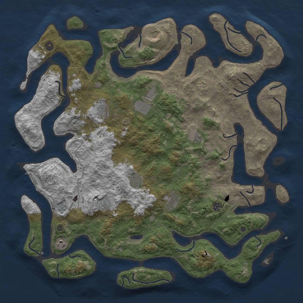 Rust Map: Procedural Map, Size: 5000, Seed: 29538098, 15 Monuments