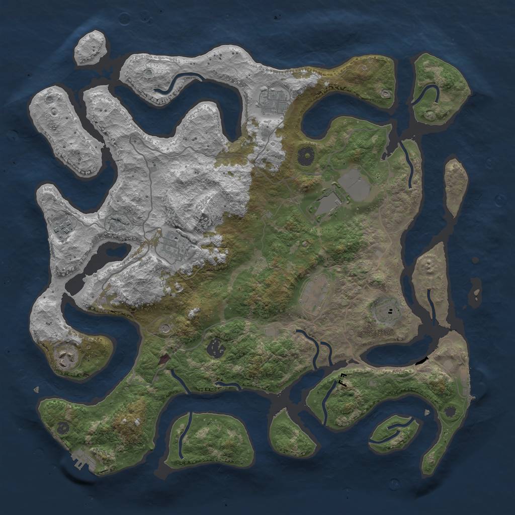 Rust Map: Procedural Map, Size: 4200, Seed: 17, 13 Monuments