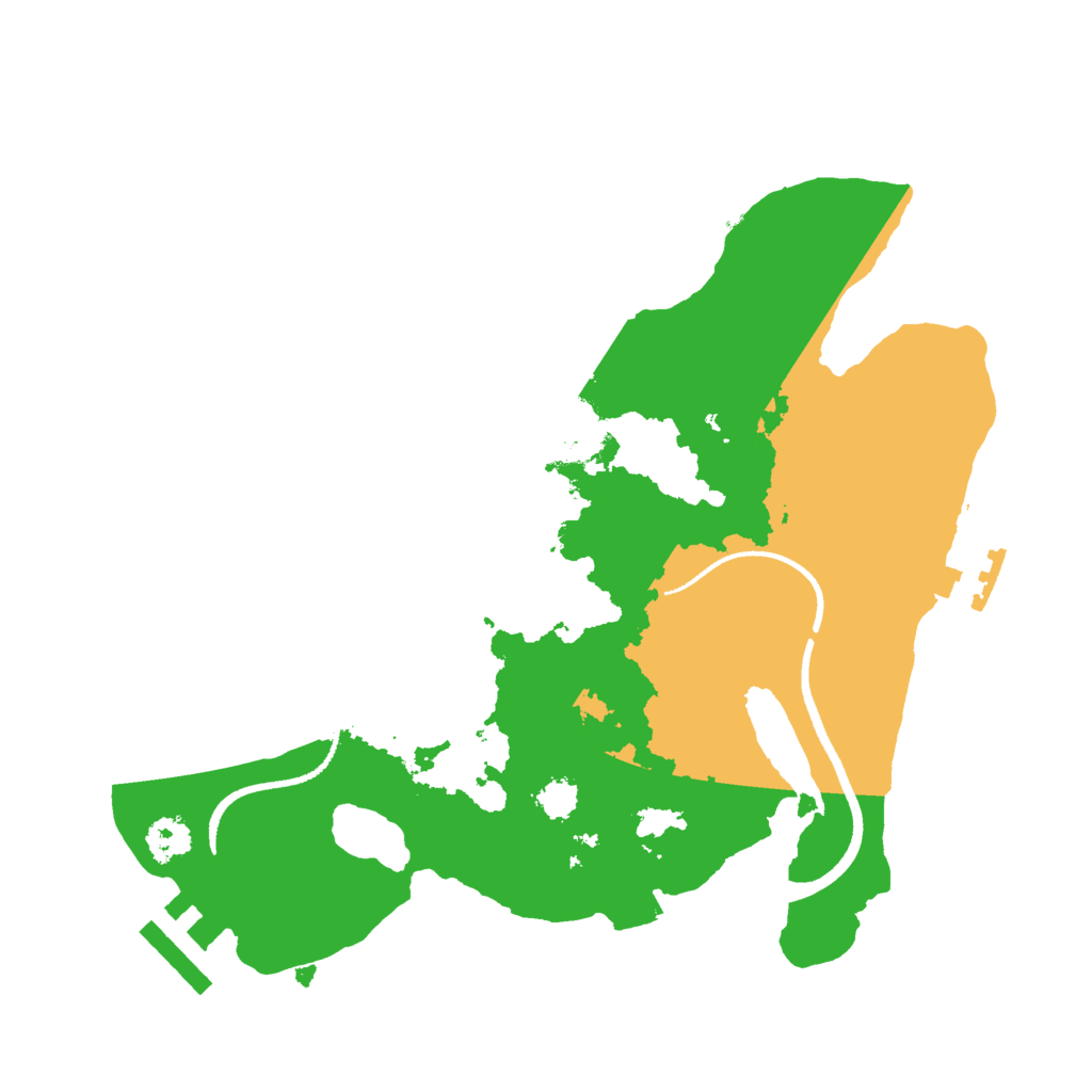 Biome Rust Map: Procedural Map, Size: 2500, Seed: 112567