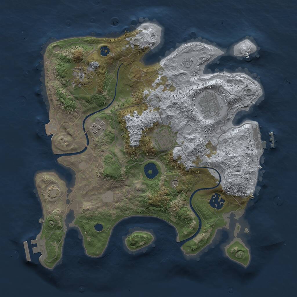Rust Map: Procedural Map, Size: 3000, Seed: 29824131, 11 Monuments