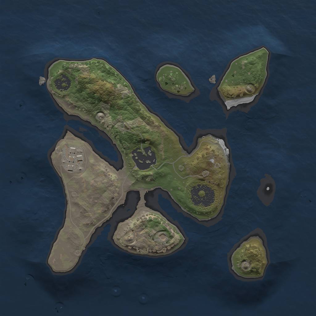 Rust Map: Procedural Map, Size: 2000, Seed: 333333, 4 Monuments