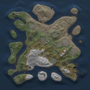 Thumbnail Rust Map: Procedural Map, Size: 3500, Seed: 1937790123, 15 Monuments