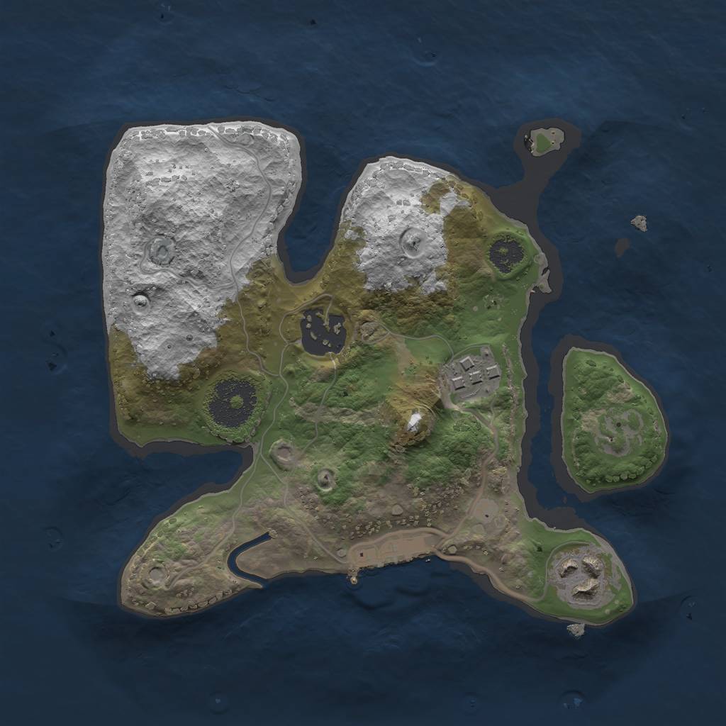 Rust Map: Procedural Map, Size: 2260, Seed: 1336, 6 Monuments