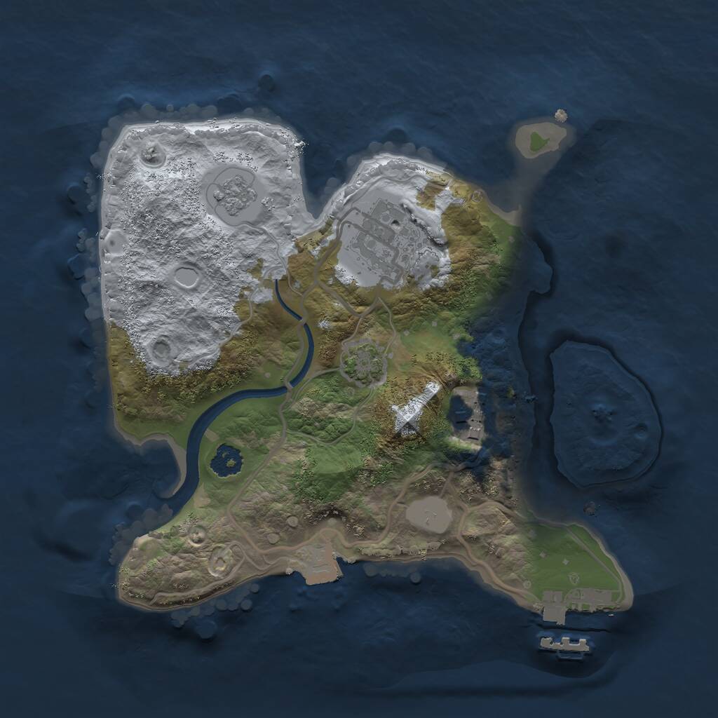 Rust Map: Procedural Map, Size: 2260, Seed: 1336, 6 Monuments
