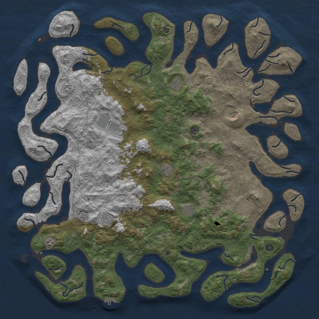 Rust Map: Procedural Map, Size: 6000, Seed: 981135, 15 Monuments