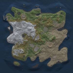 Thumbnail Rust Map: Procedural Map, Size: 3500, Seed: 1811012635, 15 Monuments