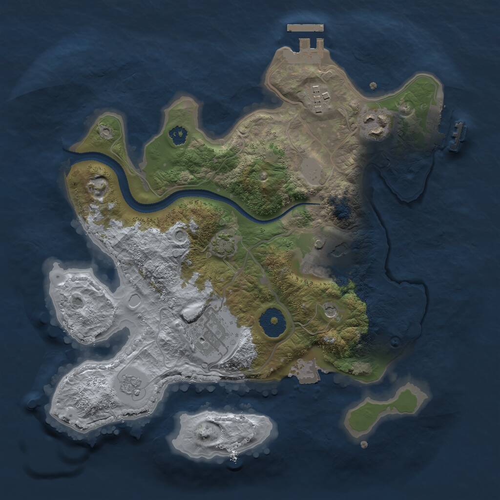 Rust Map: Procedural Map, Size: 2750, Seed: 975, 10 Monuments