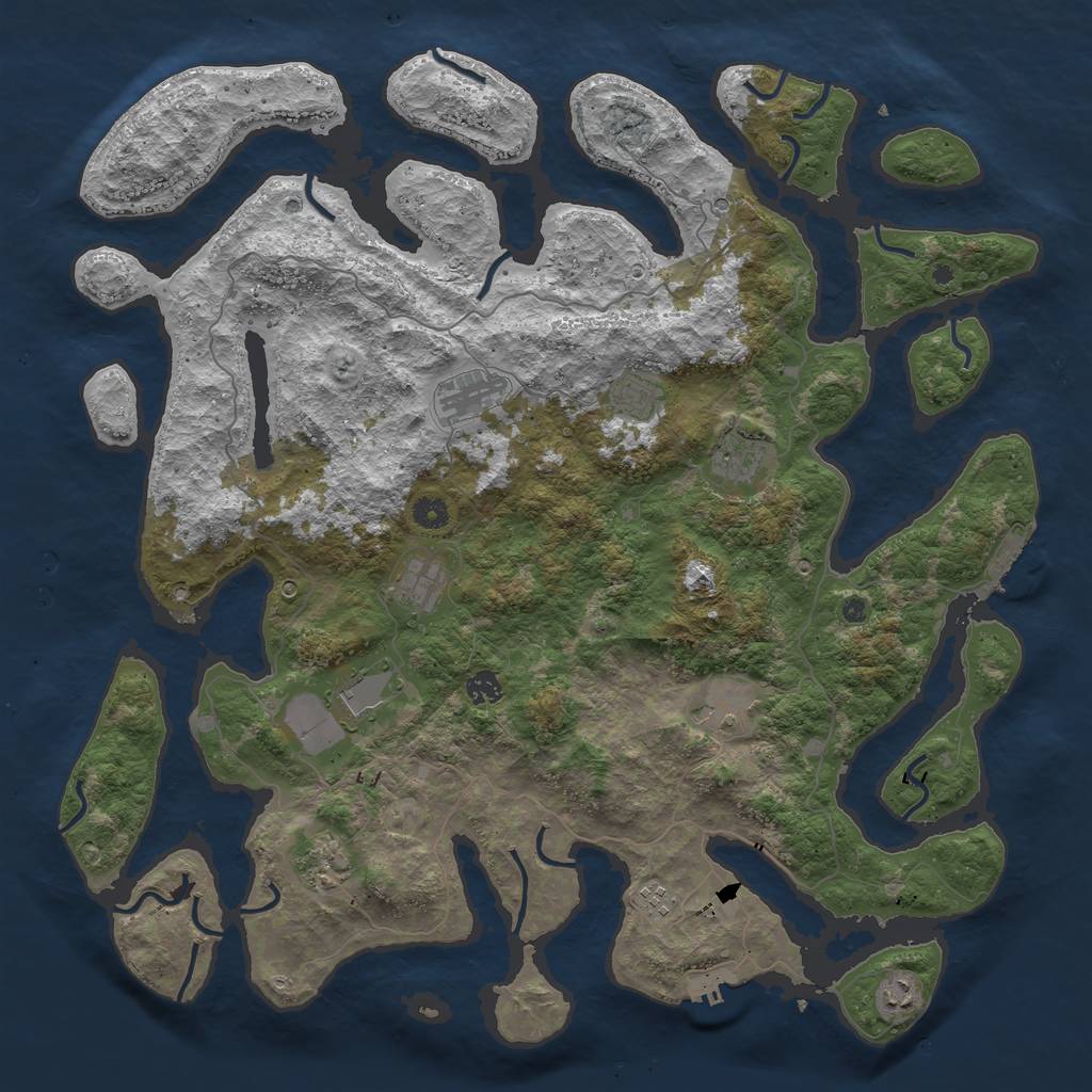 Rust Map: Procedural Map, Size: 4700, Seed: 1547, 15 Monuments