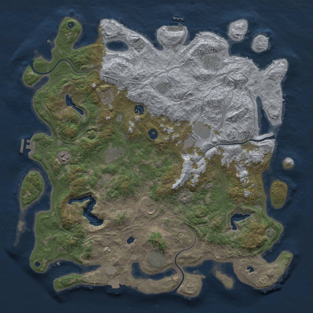 Rust Map: Procedural Map, Size: 4700, Seed: 548158, 17 Monuments
