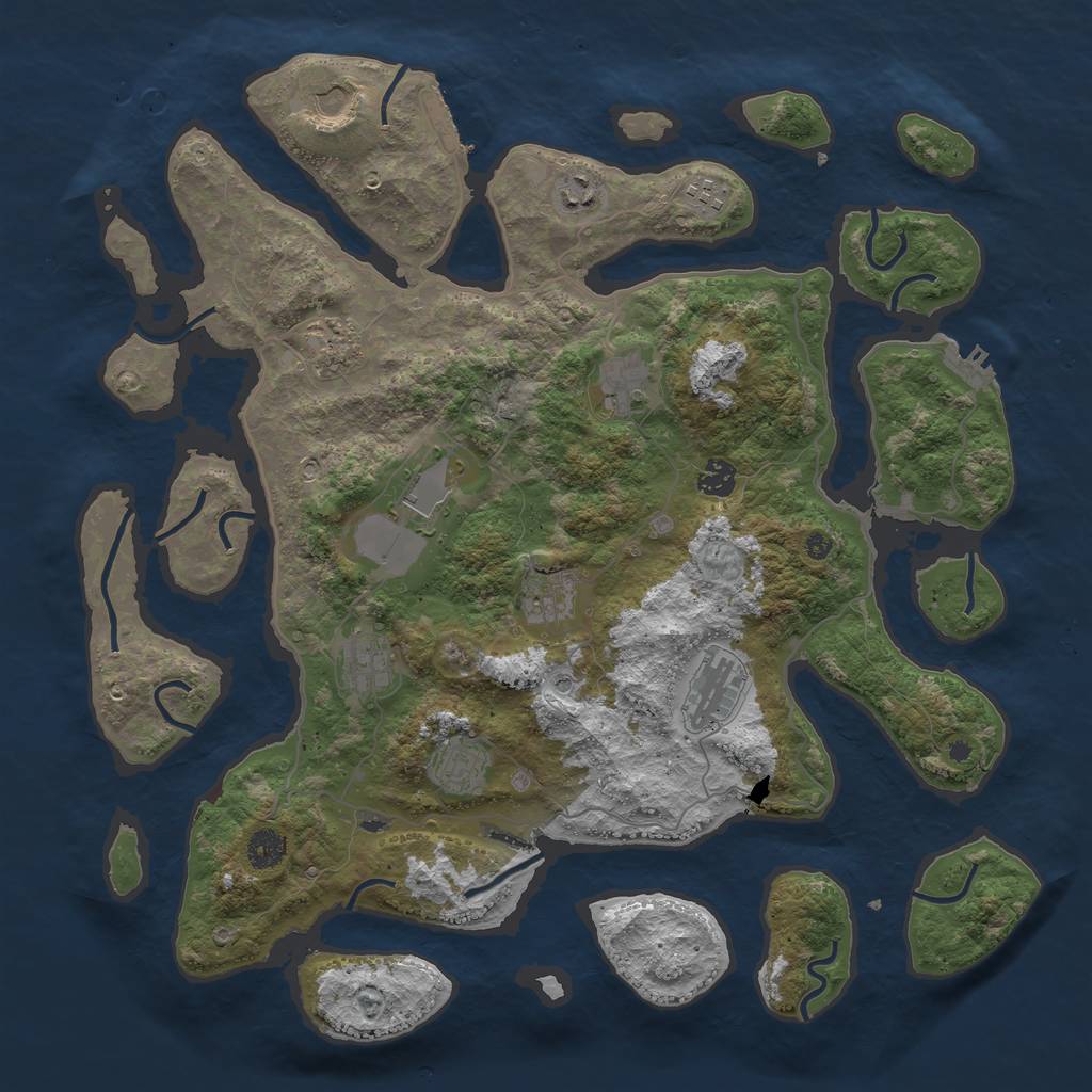 Rust Map: Procedural Map, Size: 4250, Seed: 1647582770, 16 Monuments