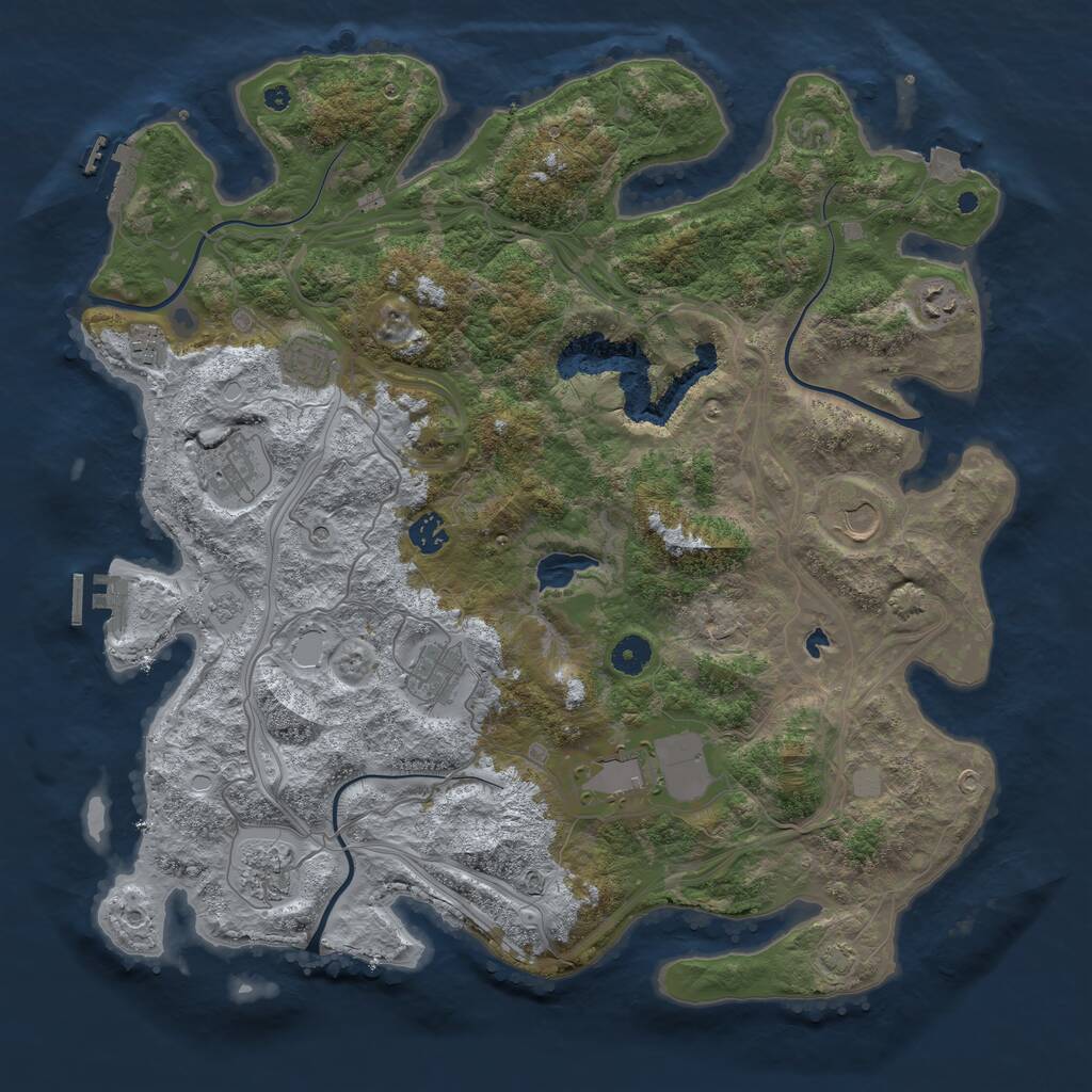 Rust Map: Procedural Map, Size: 4250, Seed: 473848532, 15 Monuments