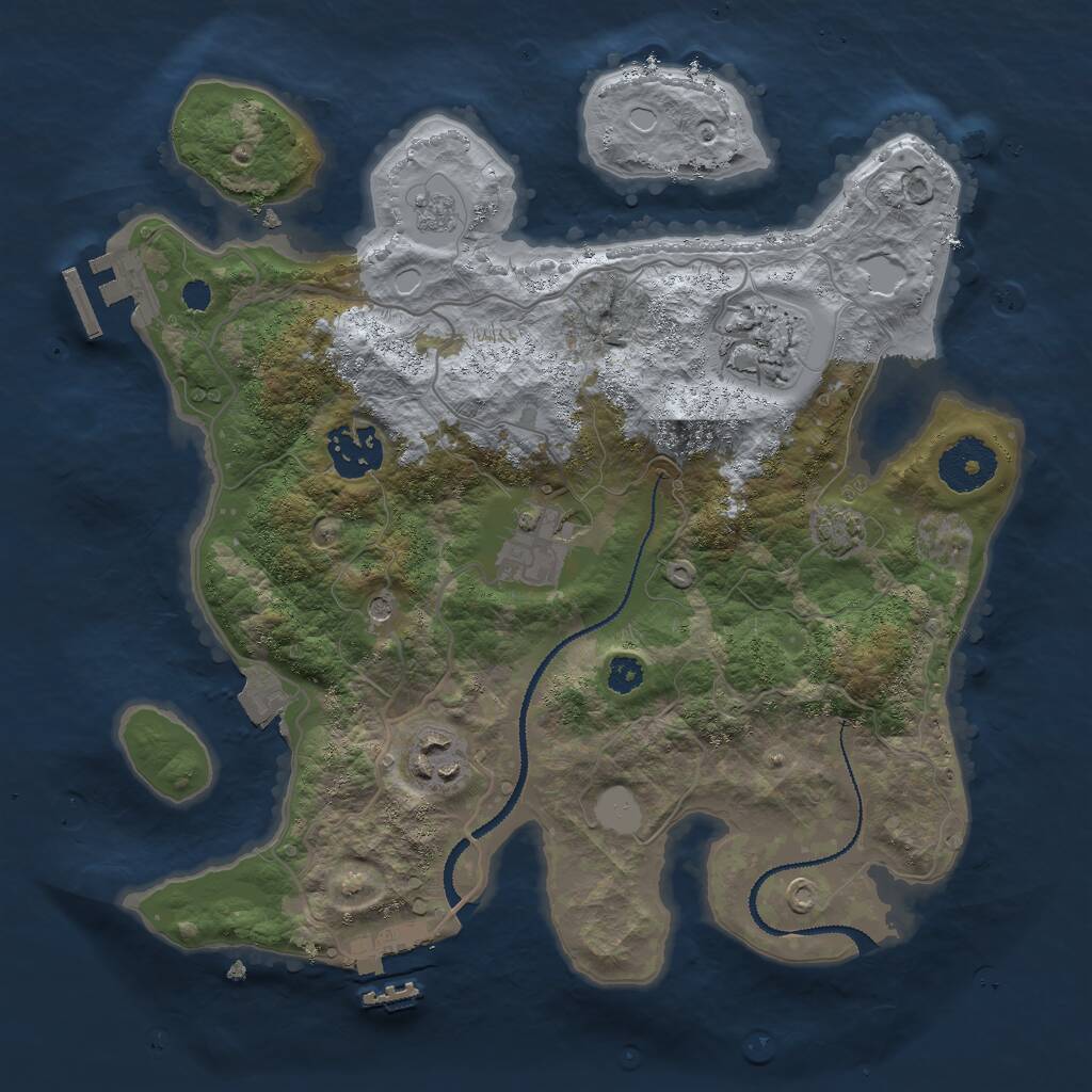 Rust Map: Procedural Map, Size: 3000, Seed: 1010, 10 Monuments
