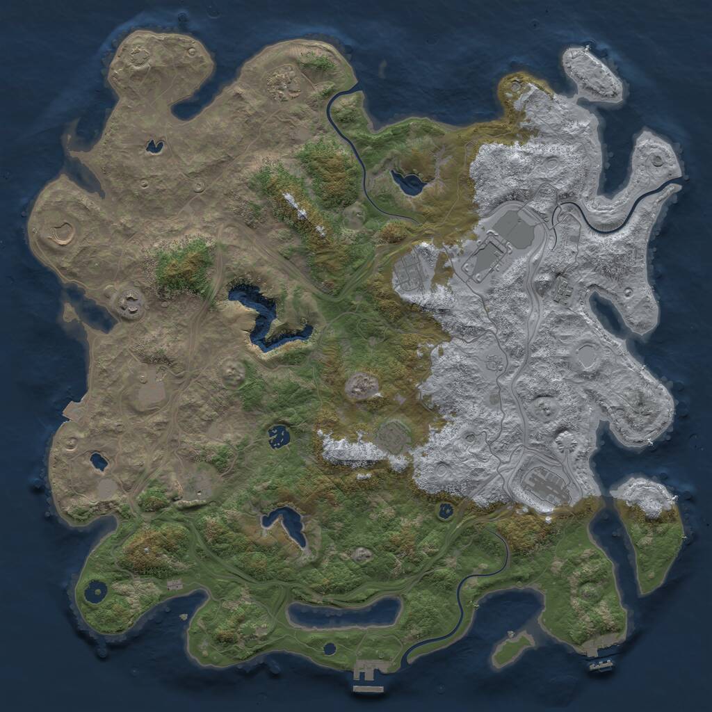Rust Map: Procedural Map, Size: 4750, Seed: 1622435539, 17 Monuments