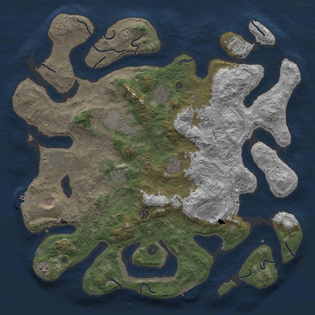 Rust Map: Procedural Map, Size: 4750, Seed: 1622435539, 16 Monuments