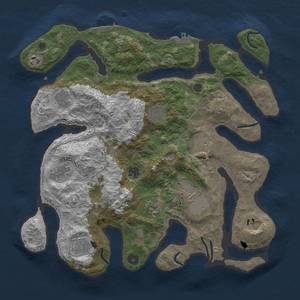 Thumbnail Rust Map: Procedural Map, Size: 4000, Seed: 1167000611, 16 Monuments