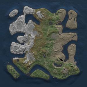 Thumbnail Rust Map: Procedural Map, Size: 3500, Seed: 828242600, 13 Monuments