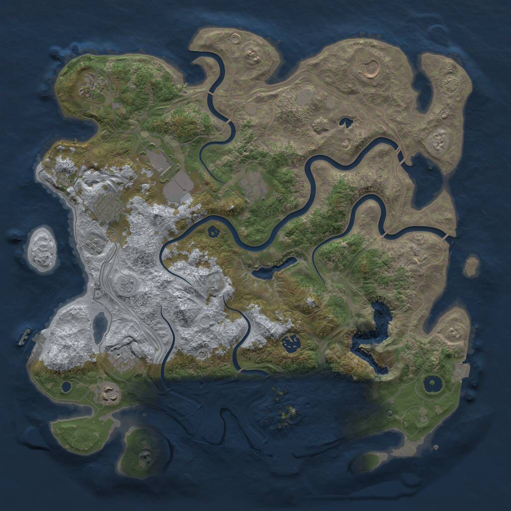 Rust Map: Procedural Map, Size: 4250, Seed: 969913871, 15 Monuments