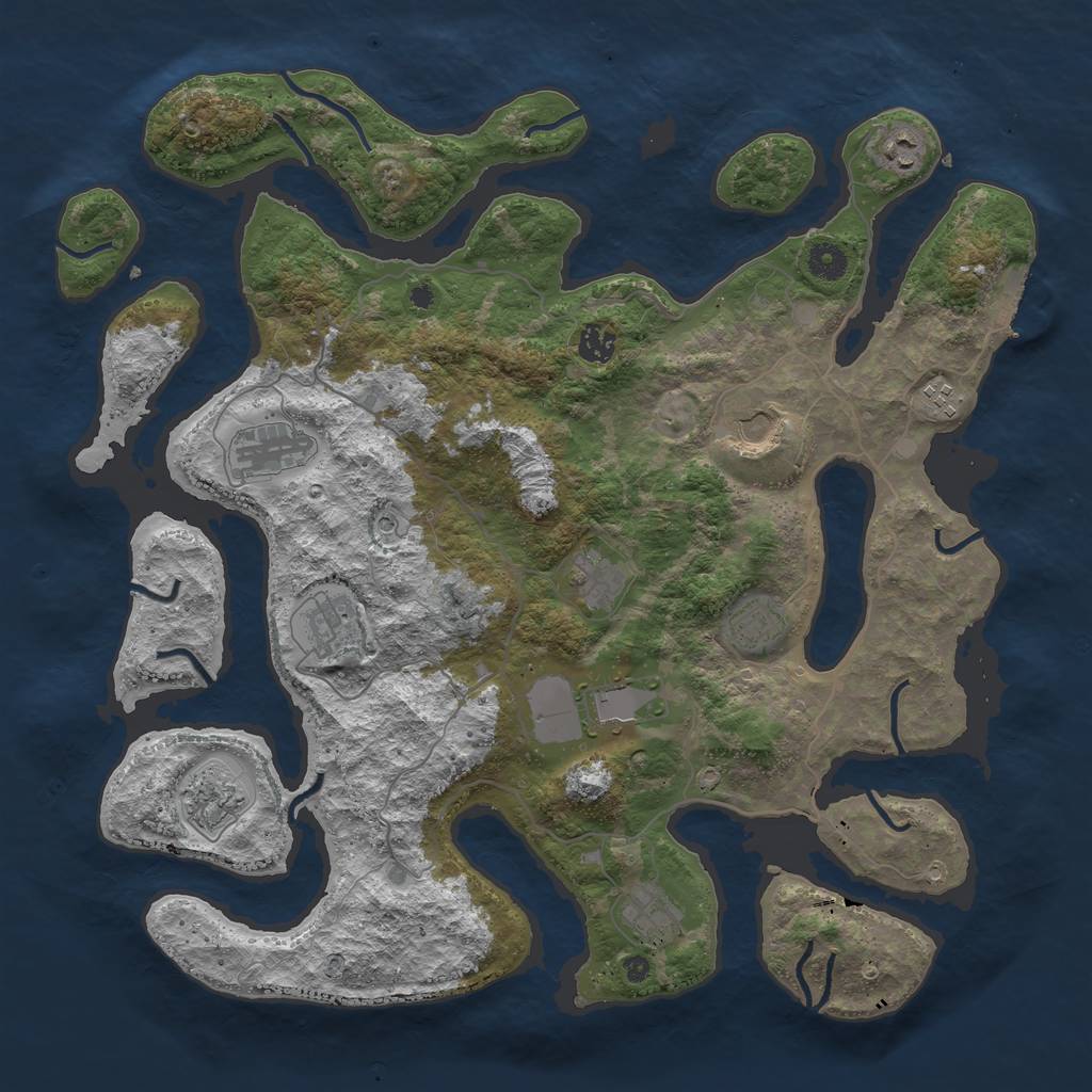 Rust Map: Procedural Map, Size: 4250, Seed: 14158, 15 Monuments