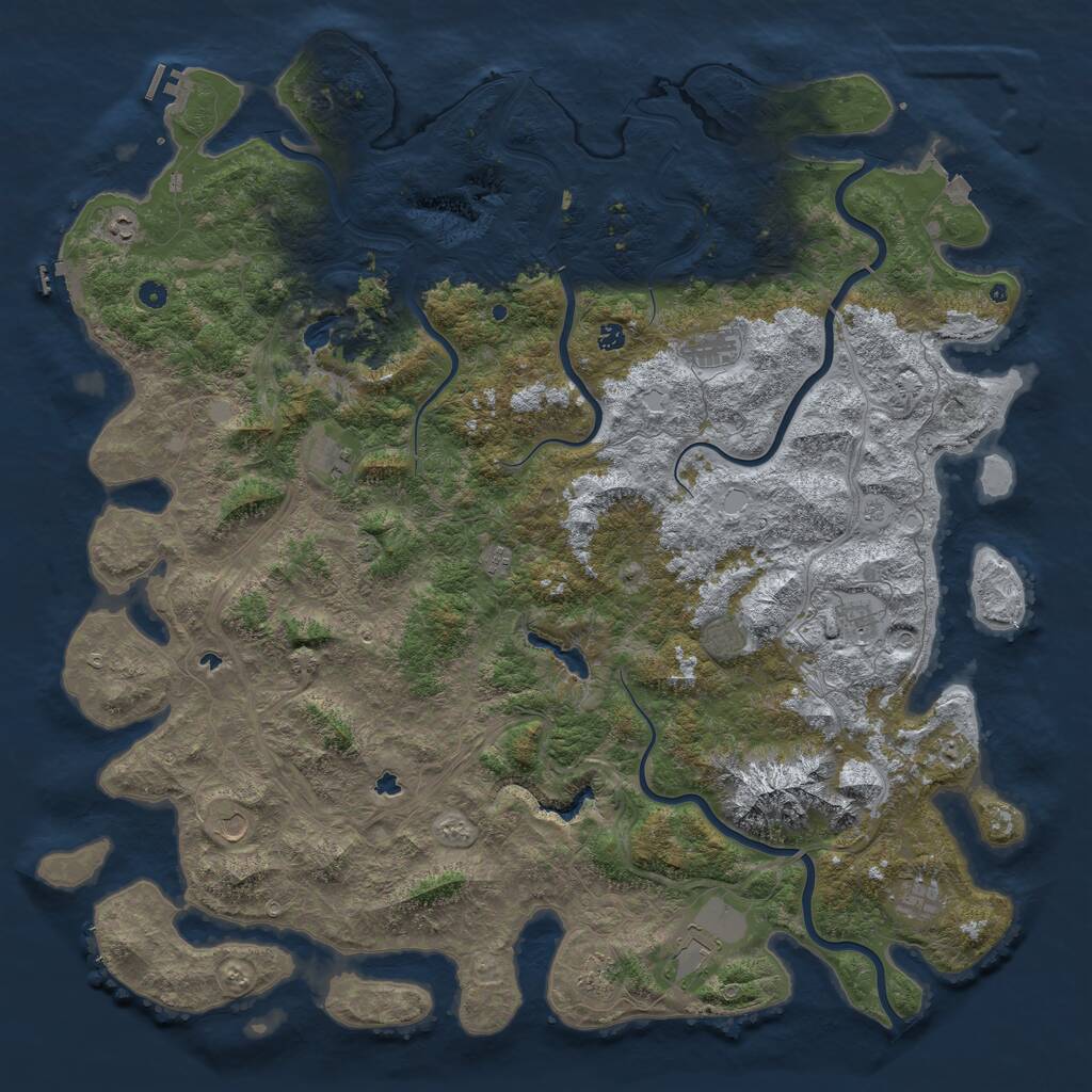Rust Map: Procedural Map, Size: 5850, Seed: 1337, 17 Monuments