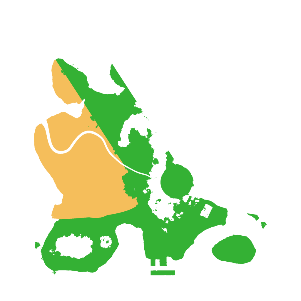 Biome Rust Map: Procedural Map, Size: 2500, Seed: 15738410