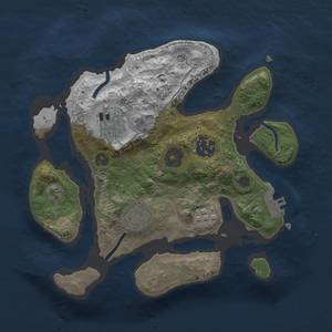 Thumbnail Rust Map: Procedural Map, Size: 2500, Seed: 439876134, 8 Monuments