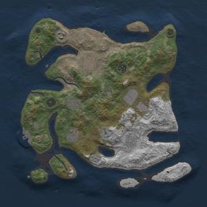 Thumbnail Rust Map: Procedural Map, Size: 3500, Seed: 65556, 13 Monuments