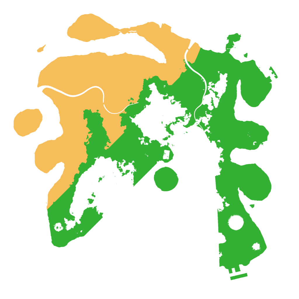 Biome Rust Map: Procedural Map, Size: 3500, Seed: 118818742