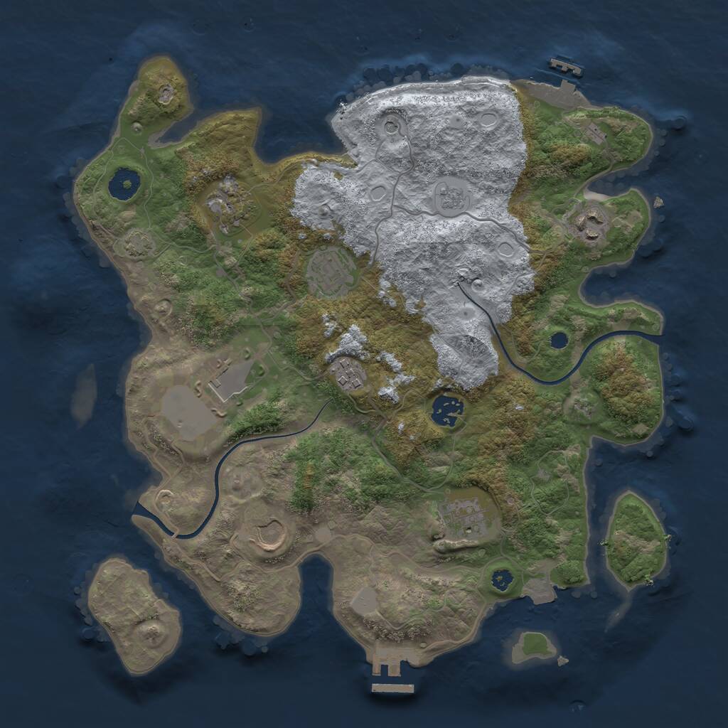 Rust Map: Procedural Map, Size: 3500, Seed: 15121996, 14 Monuments