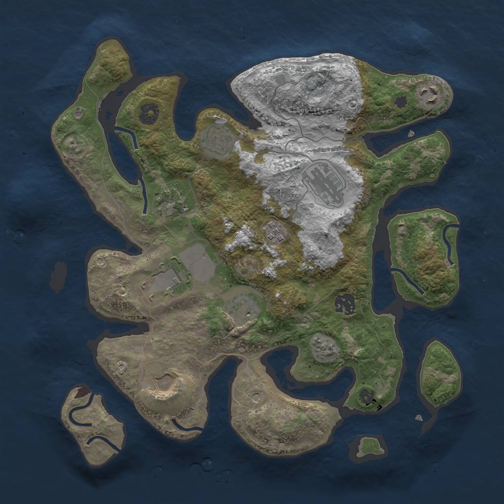 Rust Map: Procedural Map, Size: 3500, Seed: 15121996, 12 Monuments