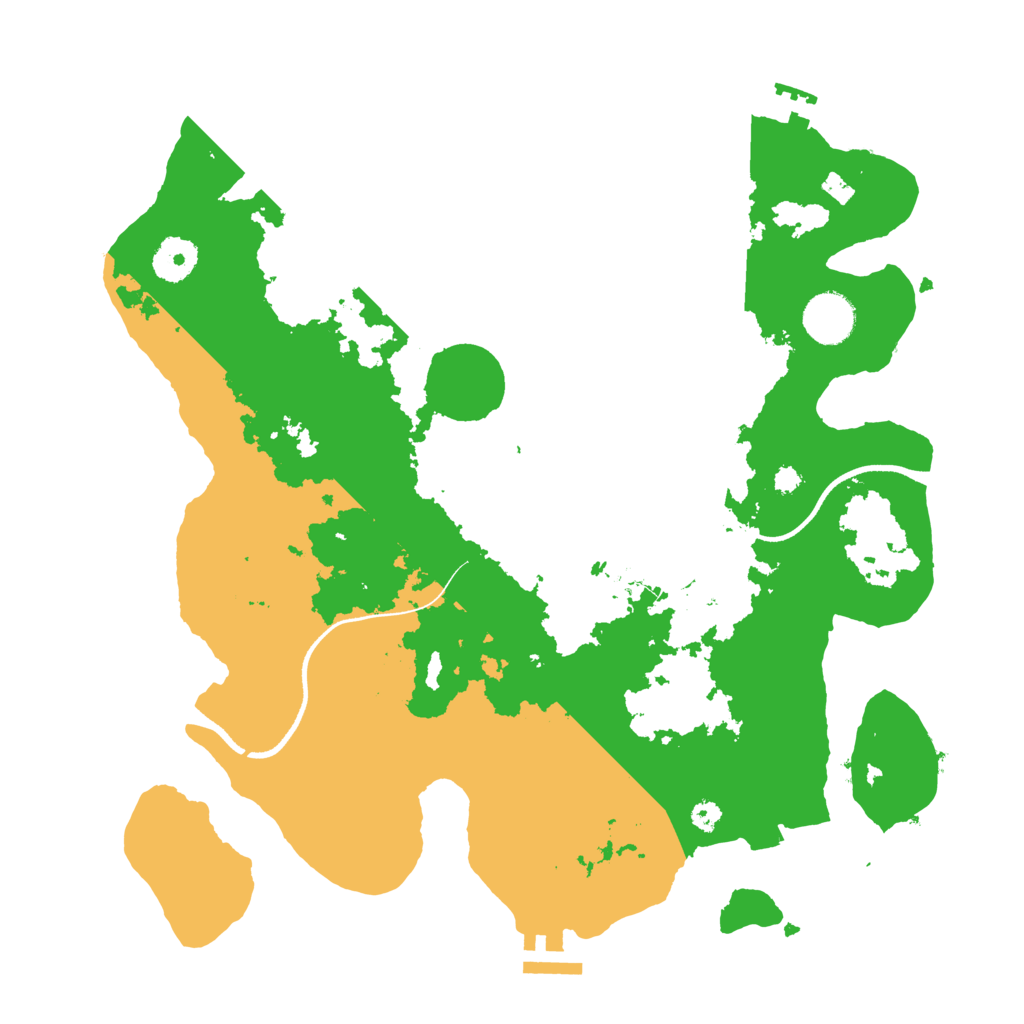 Biome Rust Map: Procedural Map, Size: 3500, Seed: 15121996