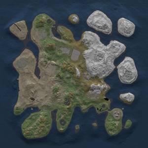 Thumbnail Rust Map: Procedural Map, Size: 3500, Seed: 41536785, 14 Monuments
