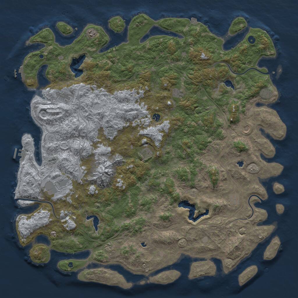 Rust Map: Procedural Map, Size: 5859, Seed: 112269420, 17 Monuments