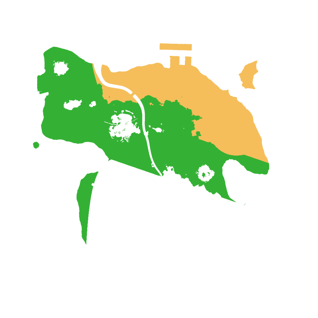 Biome Rust Map: Procedural Map, Size: 2000, Seed: 5400