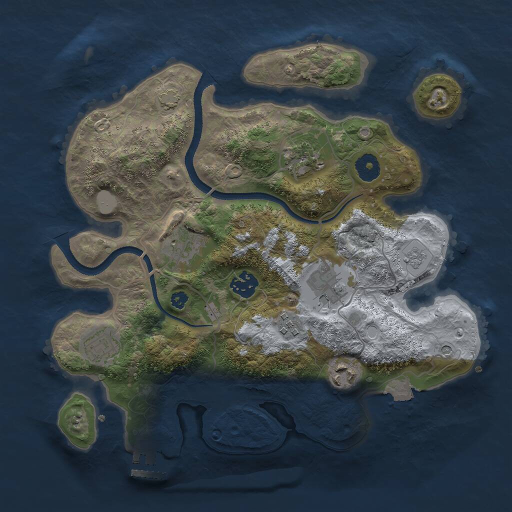 Rust Map: Procedural Map, Size: 3000, Seed: 98564, 12 Monuments
