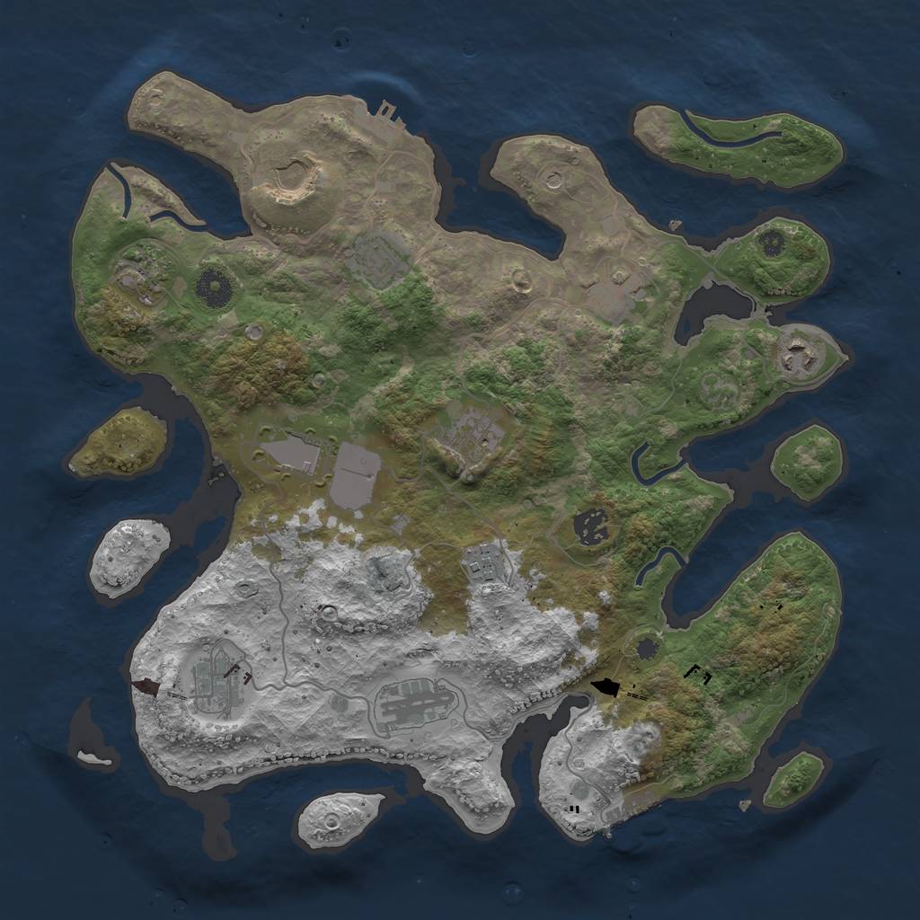 Procedural Map :: Rust Map :: Just-Wiped