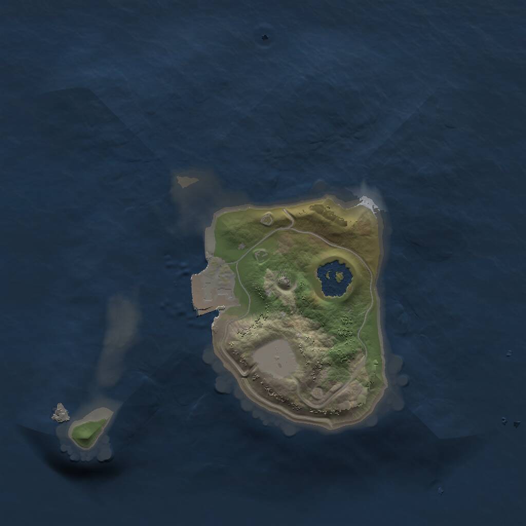 Rust Map: Procedural Map, Size: 1500, Seed: 121315421, 1 Monuments