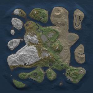 Thumbnail Rust Map: Procedural Map, Size: 3500, Seed: 911640696, 15 Monuments