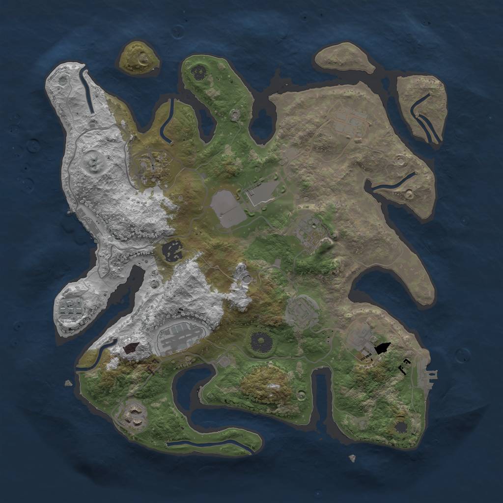 Rust Map: Procedural Map, Size: 3500, Seed: 1667726298, 15 Monuments