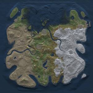 Thumbnail Rust Map: Procedural Map, Size: 4000, Seed: 1206678519, 16 Monuments