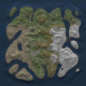 Thumbnail Rust Map: Procedural Map, Size: 4000, Seed: 1206678519, 16 Monuments