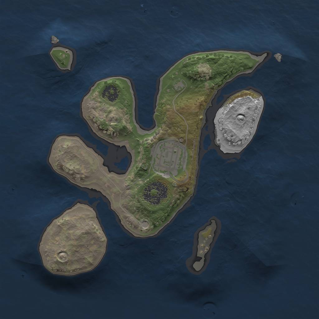 Rust Map: Procedural Map, Size: 2000, Seed: 42020, 3 Monuments