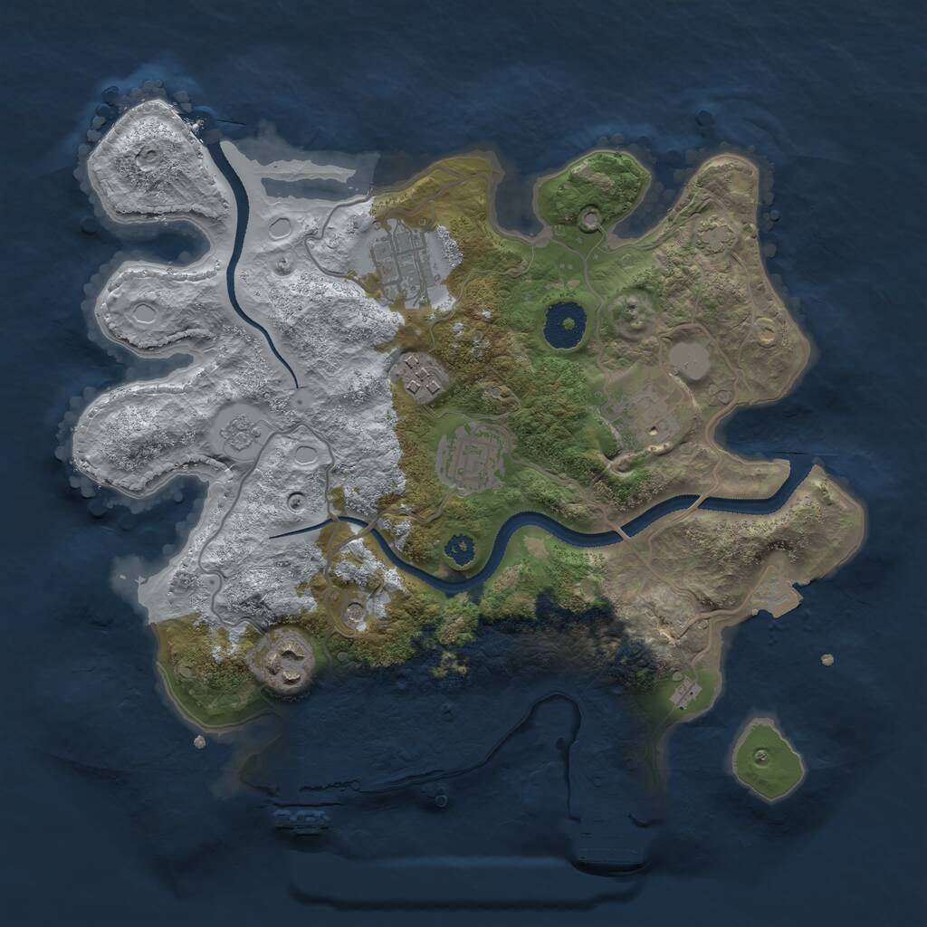 Rust Map: Procedural Map, Size: 3100, Seed: 2662, 11 Monuments