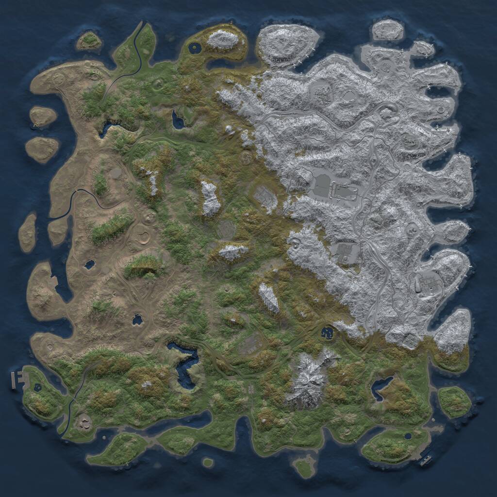 Rust Map: Procedural Map, Size: 6000, Seed: 20210702, 17 Monuments