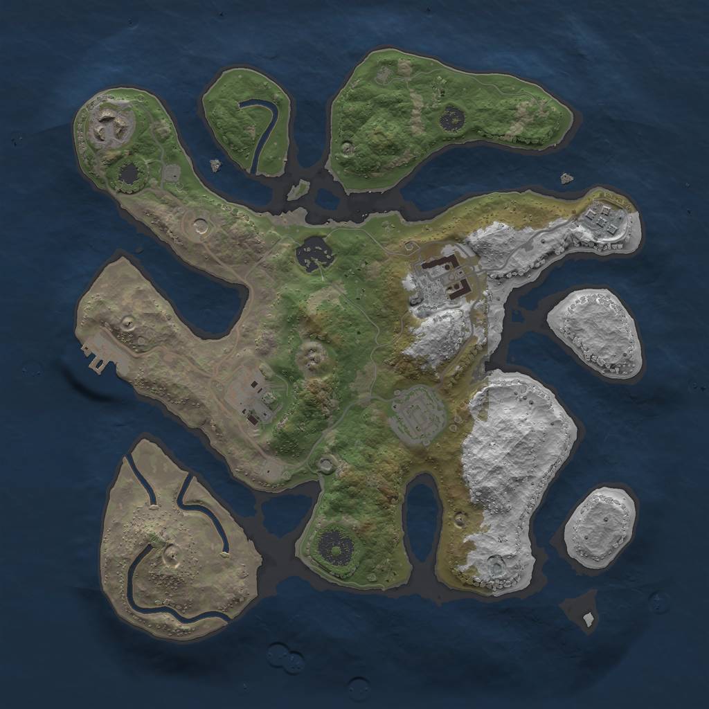 Rust Map: Procedural Map, Size: 3000, Seed: 1773925003, 10 Monuments