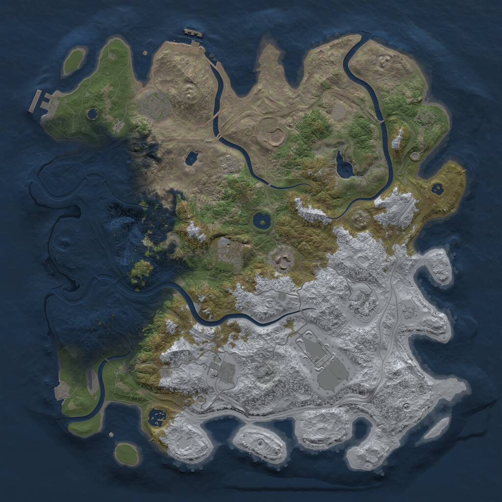 Rust Map: Procedural Map, Size: 4250, Seed: 20120, 15 Monuments