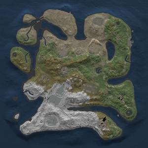 Thumbnail Rust Map: Procedural Map, Size: 3500, Seed: 1295776100, 15 Monuments