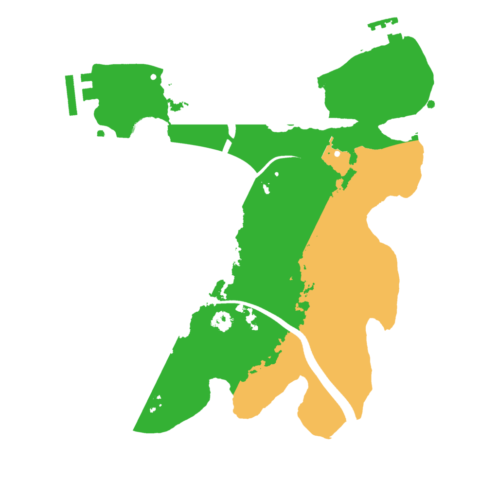 Biome Rust Map: Procedural Map, Size: 2500, Seed: 59483
