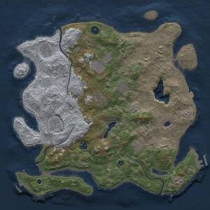 Thumbnail Rust Map: Procedural Map, Size: 4025, Seed: 1441133105, 17 Monuments